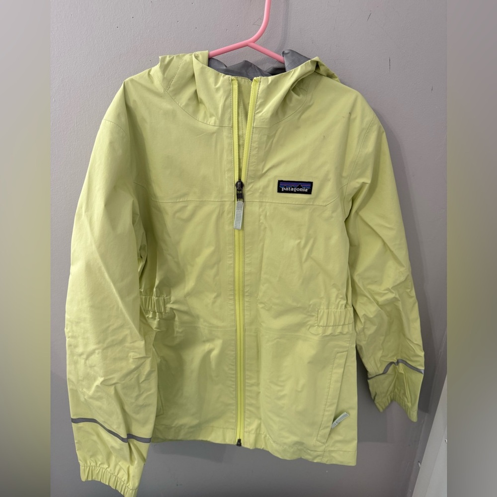 Patagonia Lime Green rain jacket